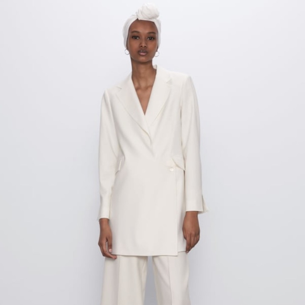 🌟ZARA white blazer dress